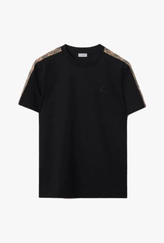 Check Trim Cotton T-shirt