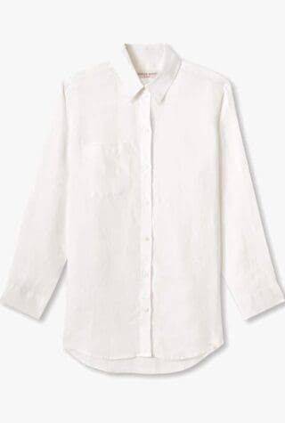 Derek Rose Sicily linen white shirts for women