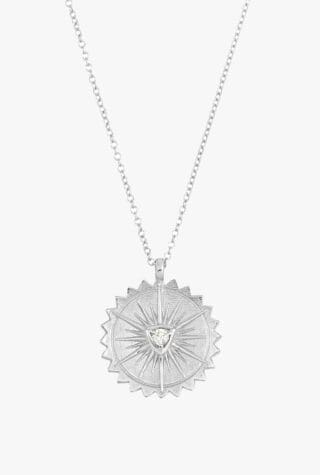 Dower & Hall gold and diamond sun pendant