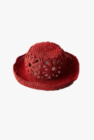 Free People cut-out Daisy straw hat