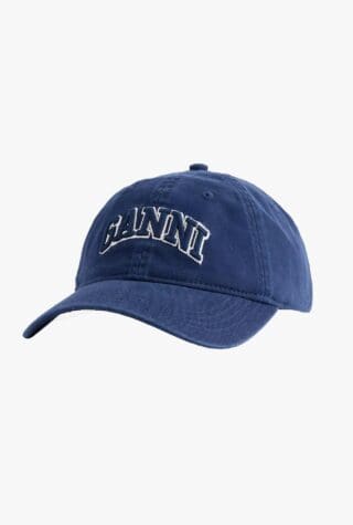 Ganni Washed logo-embroidered cap