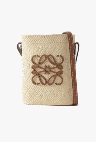 Loewe + Paula's Ibiza raffia bucket bag