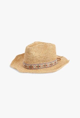 Melissa Odabash Cara Aztec-trim cowboy hat