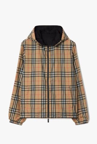 Reversible Check Hooded Jacket