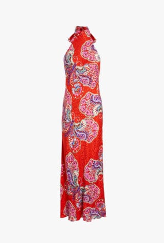 Rixo Maura Satin Jacquard Gown