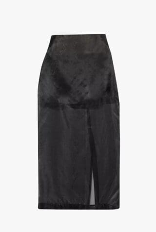 The Frankie Shop Peri sheer midi skirt