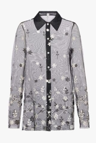 Toteme embroidered semi-sheer shirt 
