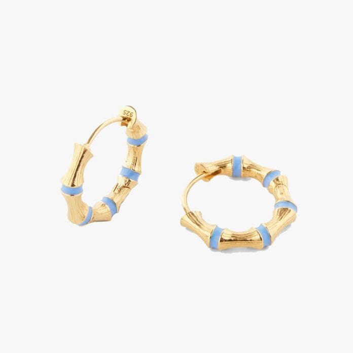 Aspinal of London Bamboo huggie earrings