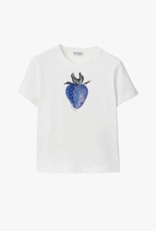 Burberry Boxy crystal strawberryT-shirt