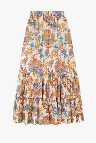 Etro Tiered printed cotton maxi skirt