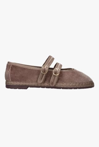 Flabelus Claire Velvet Mary-Jane Flats