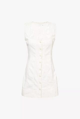 Good American Power stretch denim mini dress