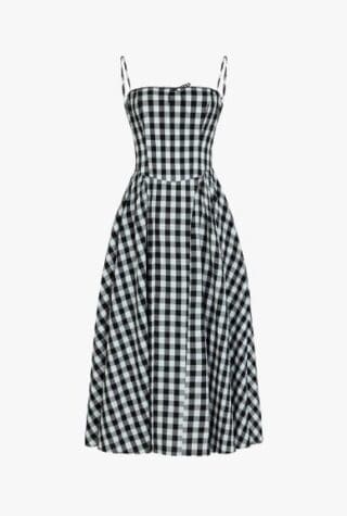 Kitri Sabrina gingham linen dress