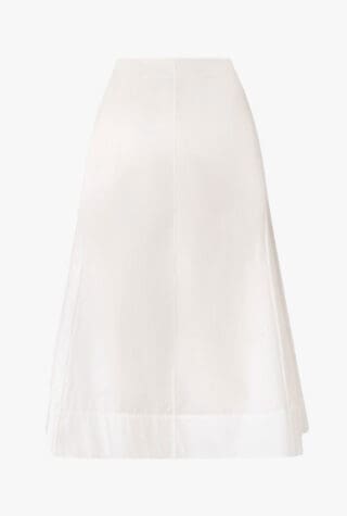 Khaite Artin paneled cotton-poplin midi skirt