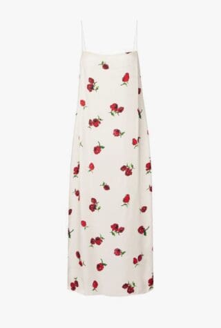 Khaite Sicily printed twill slip dress