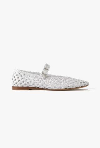 Le Monde Beryl woven leather Mary Jane ballet flats