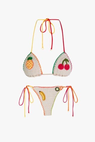Leslie Amon Tutti Frutti embroidered bikini