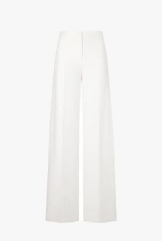 Max Mara Cotton-piqué wide-leg trousers