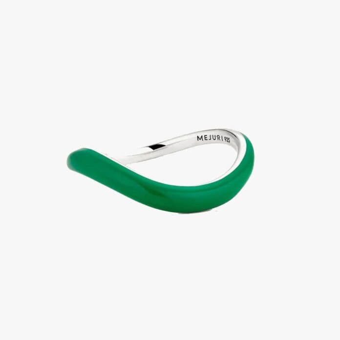 Mejuri slim enamel Dôme figure ring