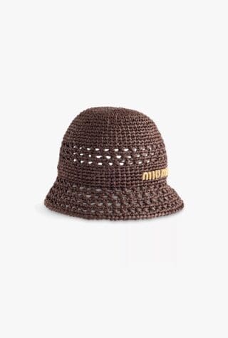 Miu Miu crochet woven bucket hat