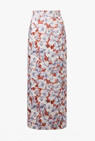 Posse Emma floral linen maxi skirt