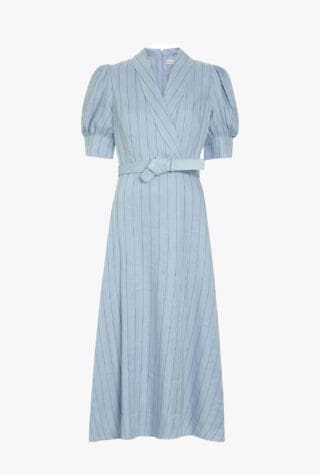 Rebecca Vallance Effie pinstripe midi dress