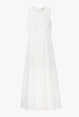 Staud Martine linen-blend maxi dress