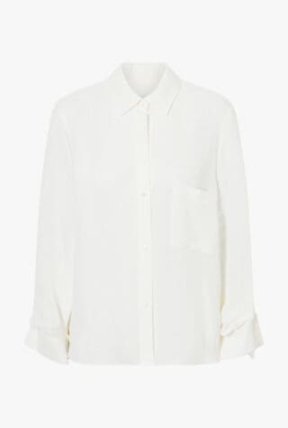 TWP Next Morning linen and silk-blend shirt