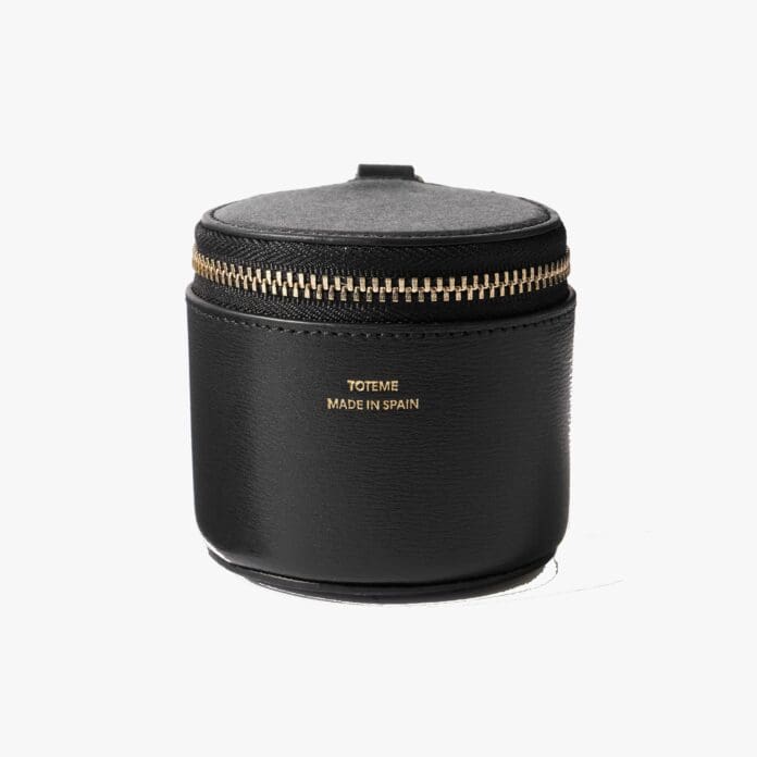 Toteme textured-leather jewellery case