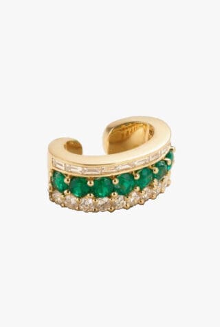 Anita Ko Lola 18-karat gold, emerald and diamond ear cuff
