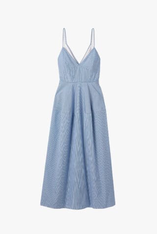 Co Basque cotton-poplin midi dress