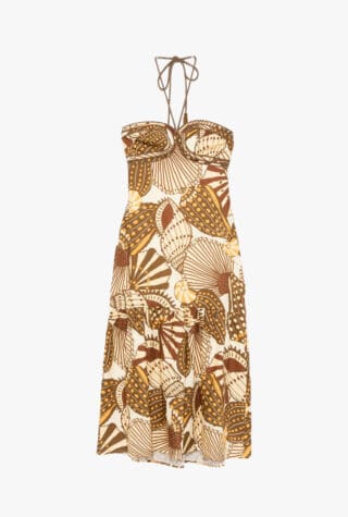 Farm Rio Shell Mix midi dress