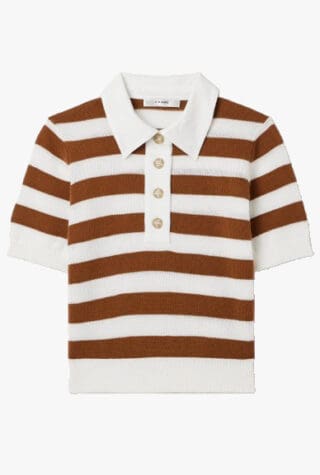 Frame striped polo shirt