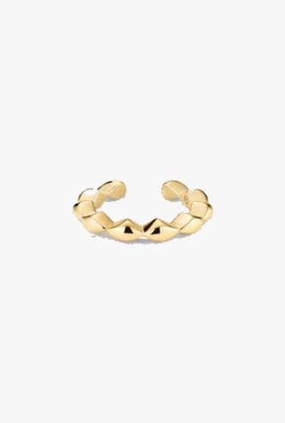 Mejuri 14kt yellow gold textured cuff