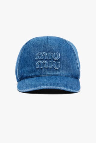 Miu Miu logo denim baseball cap