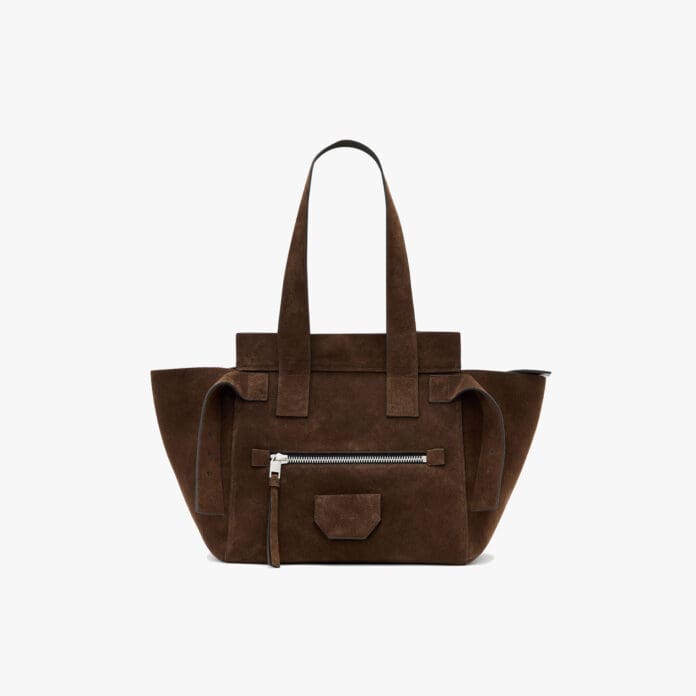 Perez suede shoulder bag