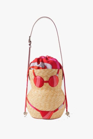 Pucci Puccinella raffia and printed satin-twill tote what to pack for a coastal getaway