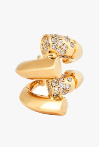 Tabayer yellow gold and diamond Oera ear cuff