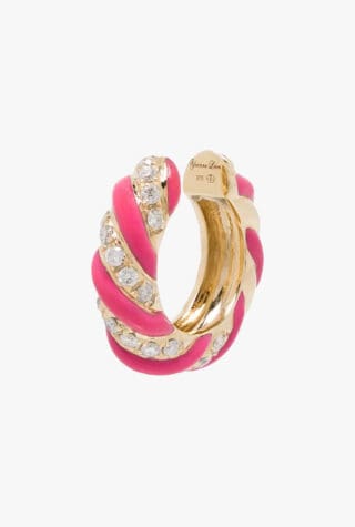 Yvonne Léon 9kt yellow gold torsade diamond ear cuff