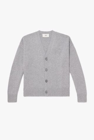 Ami Paris wool and cashmere blend cardigan