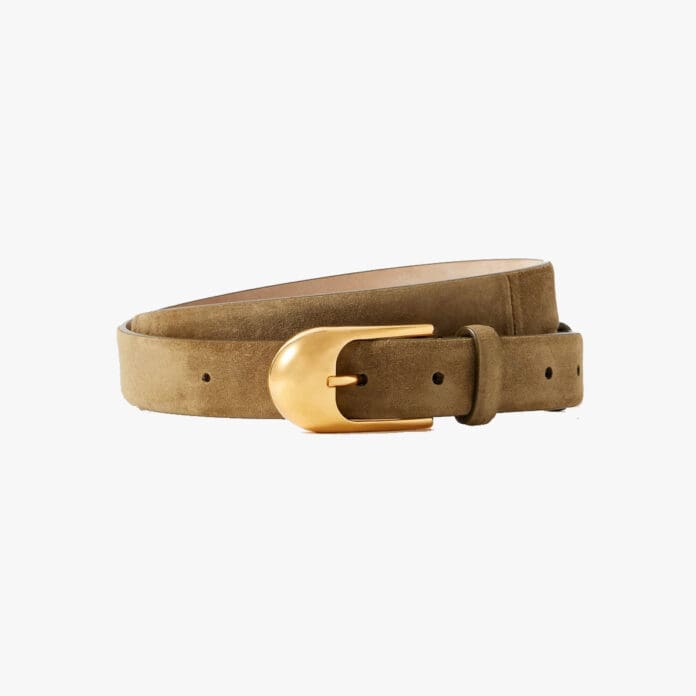 Khaite Dome suede belt