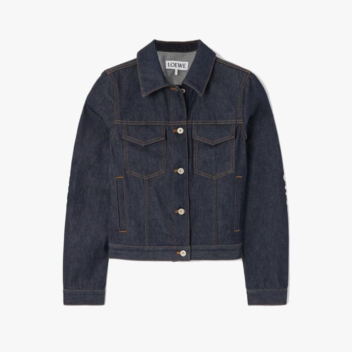 Loewe anagram appliqued denim jacket