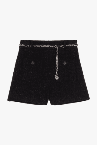 Maje shiny tweed shorts