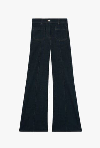 Reiss Sakura Patch-Pocket Flared Jeans