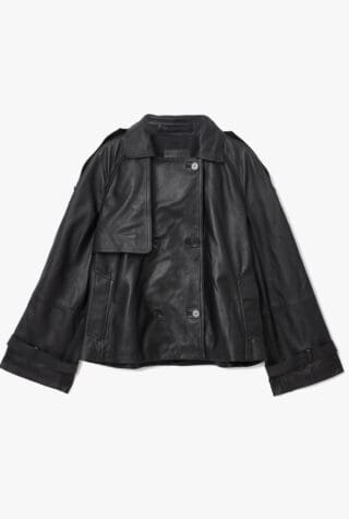 AllSaints Reed Cropped Leather Trench