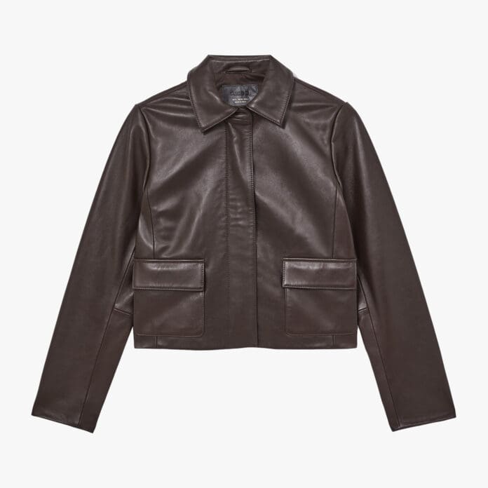 reiss leather jacket