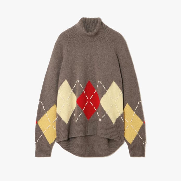 Arch4 Courchevel embroidered argyle cashmere sweater