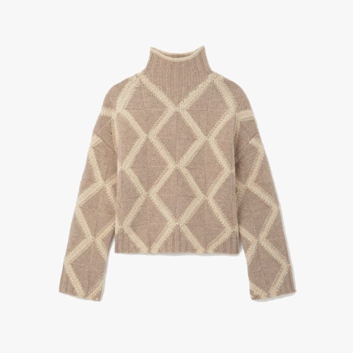 Bottega Veneta argyle turtleneck sweater