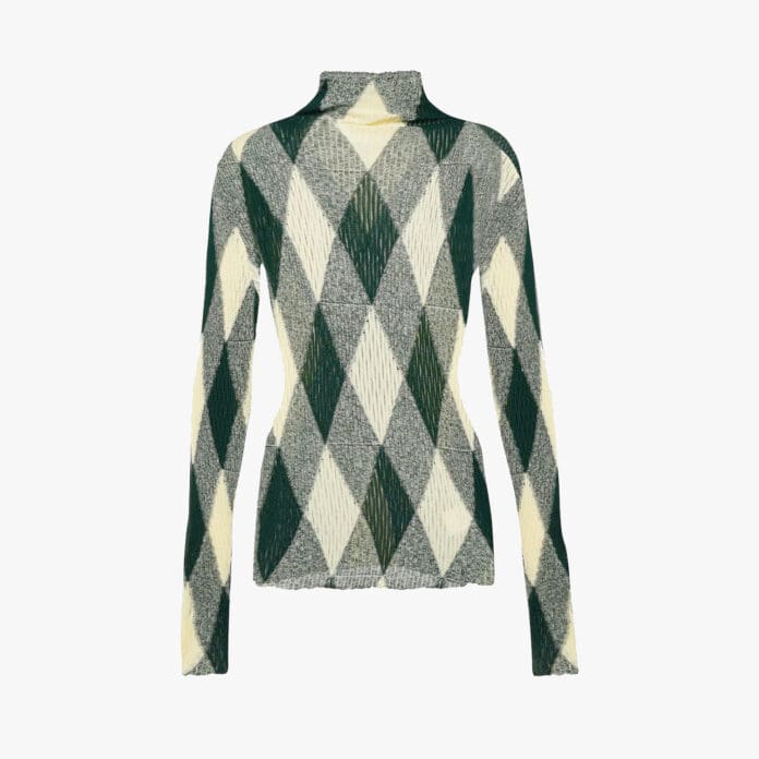 Burberry argyle cotton and silk sweater