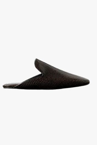 Dries Van Noten Snake-effect leather mules